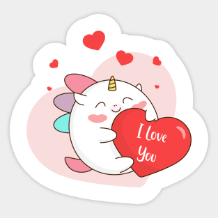 Cute lovely unicorn Sticker